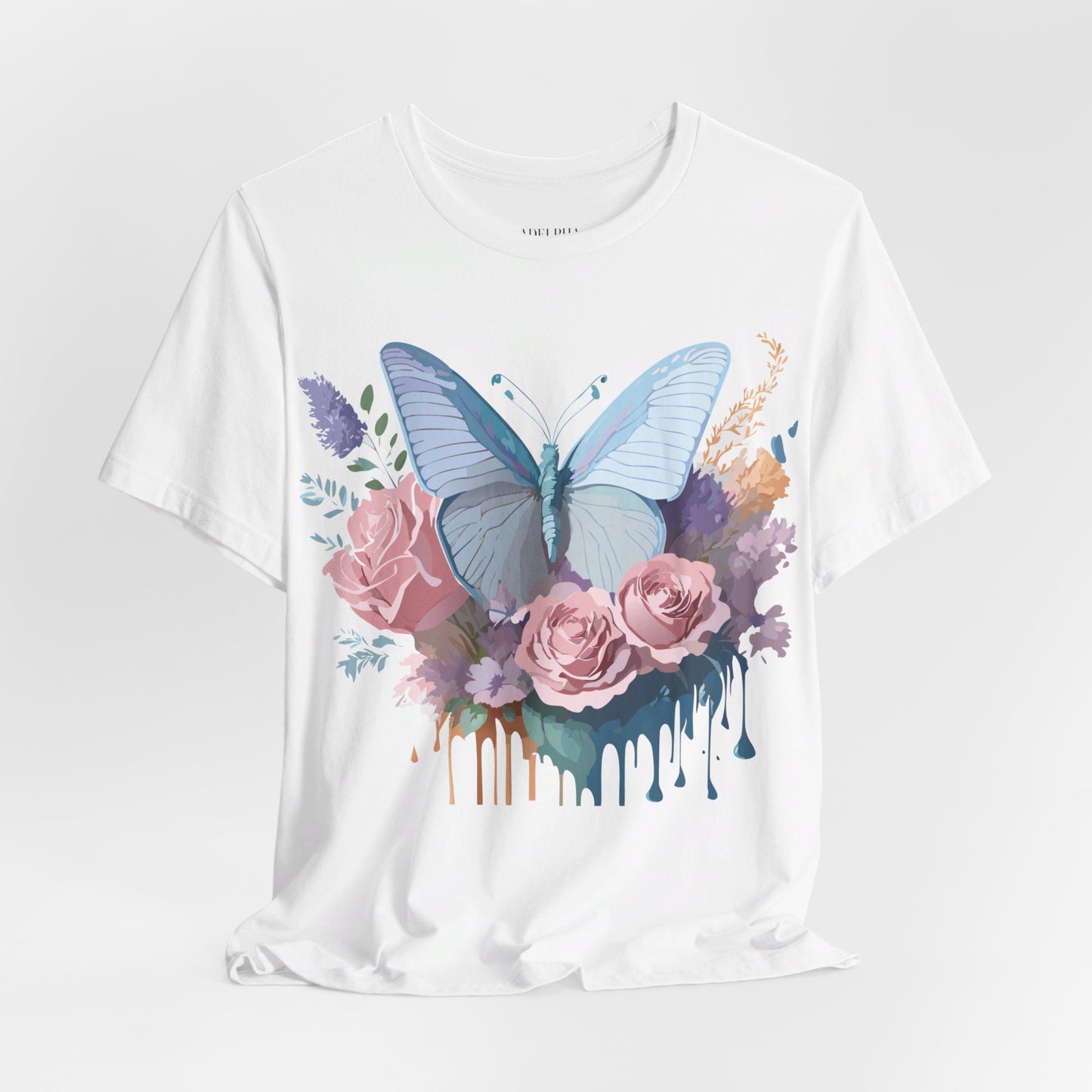 T-shirt en coton naturel avec papillon