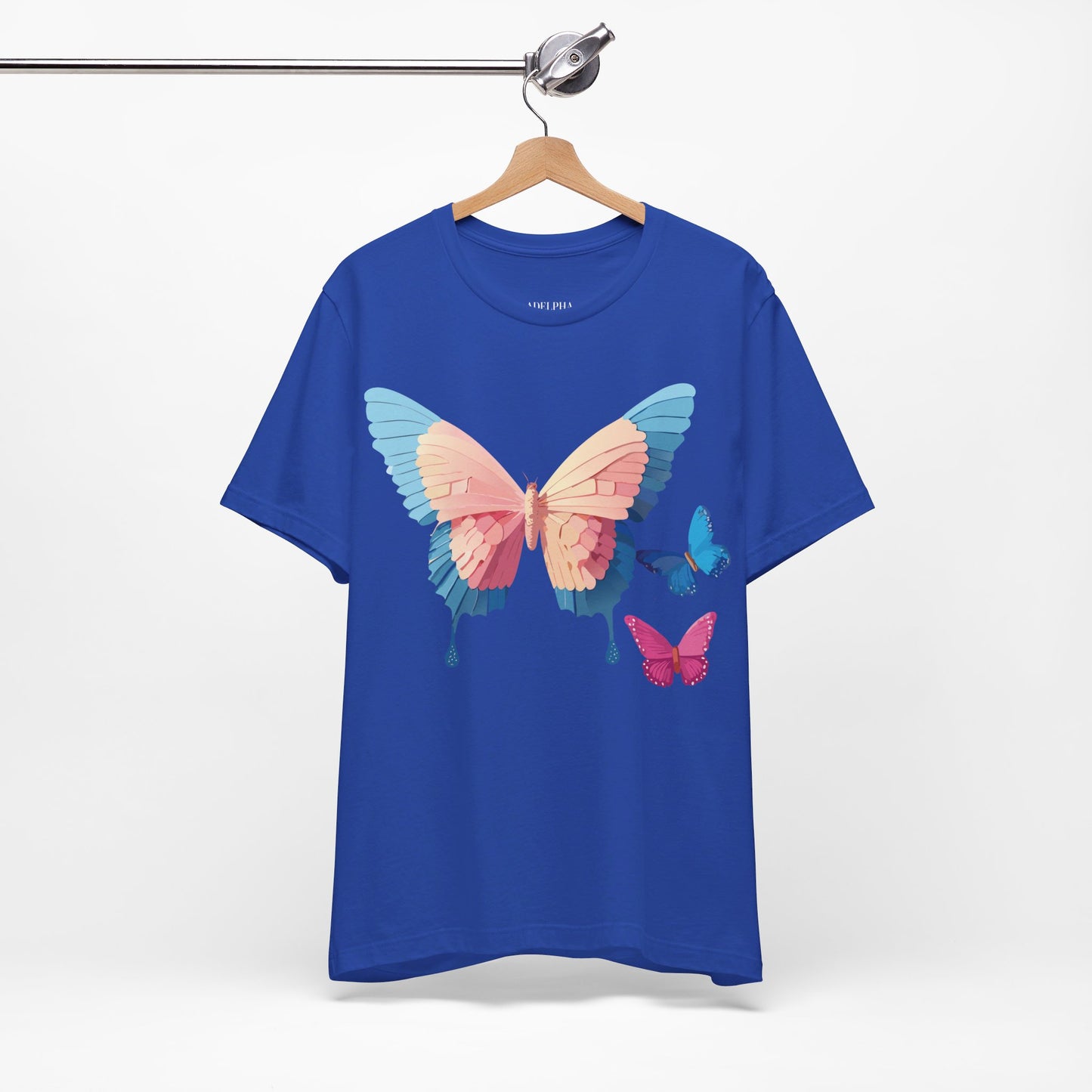 T-Shirt aus natürlicher Baumwolle mit Schmetterling