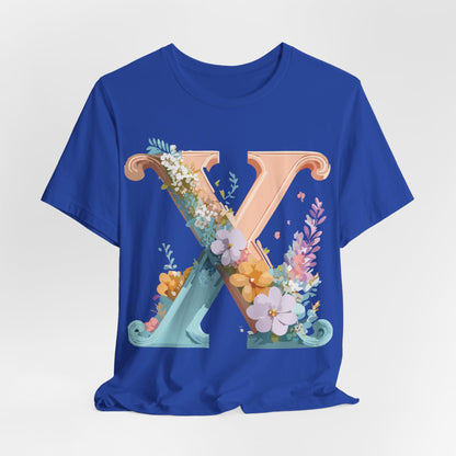 Natural Cotton Tee Shirt - Letters Collection - X Printify