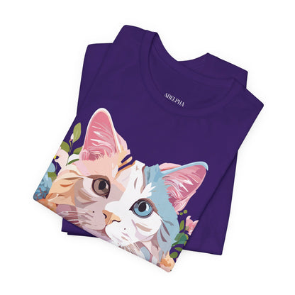 Natural Cotton Tee Shirt with Cat Printify