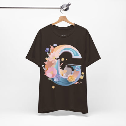 Natural Cotton Tee Shirt - Letters Collection - G Printify