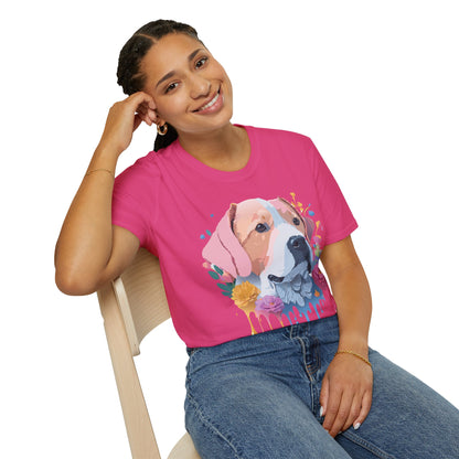 Dog Shirt Unisex Softstyle Cotton Tee 64000 Graphic Animal Print