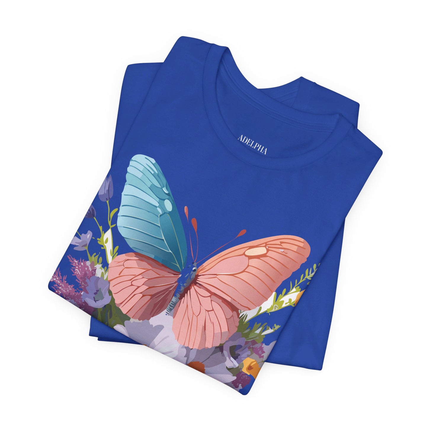 T-Shirt aus natürlicher Baumwolle mit Schmetterling