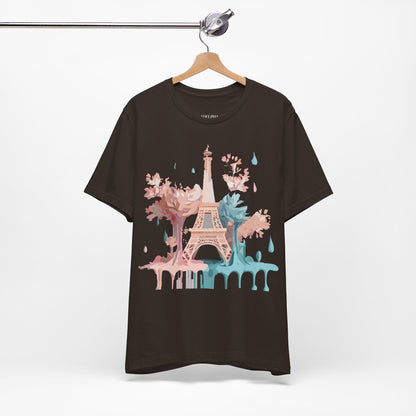 Natural Cotton Tee Shirt - Beautiful Places Collection - Paris Printify