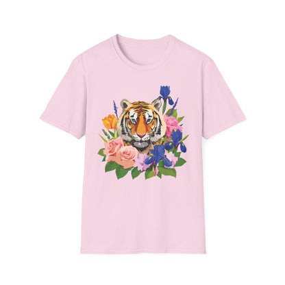 Tiger Shirt Unisex Animal Tee Gildan Softstyle 64000 100 Percent Cotton