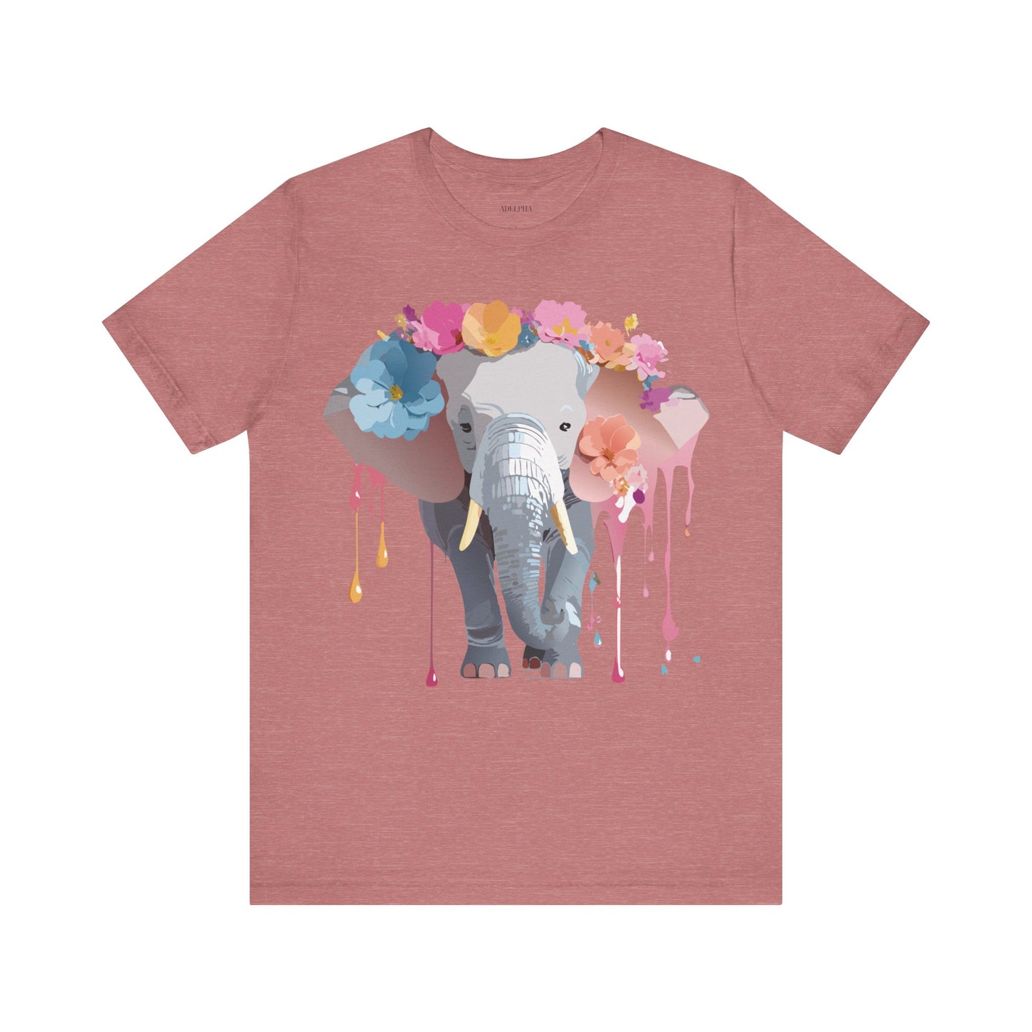 T-Shirt aus natürlicher Baumwolle mit Elefant