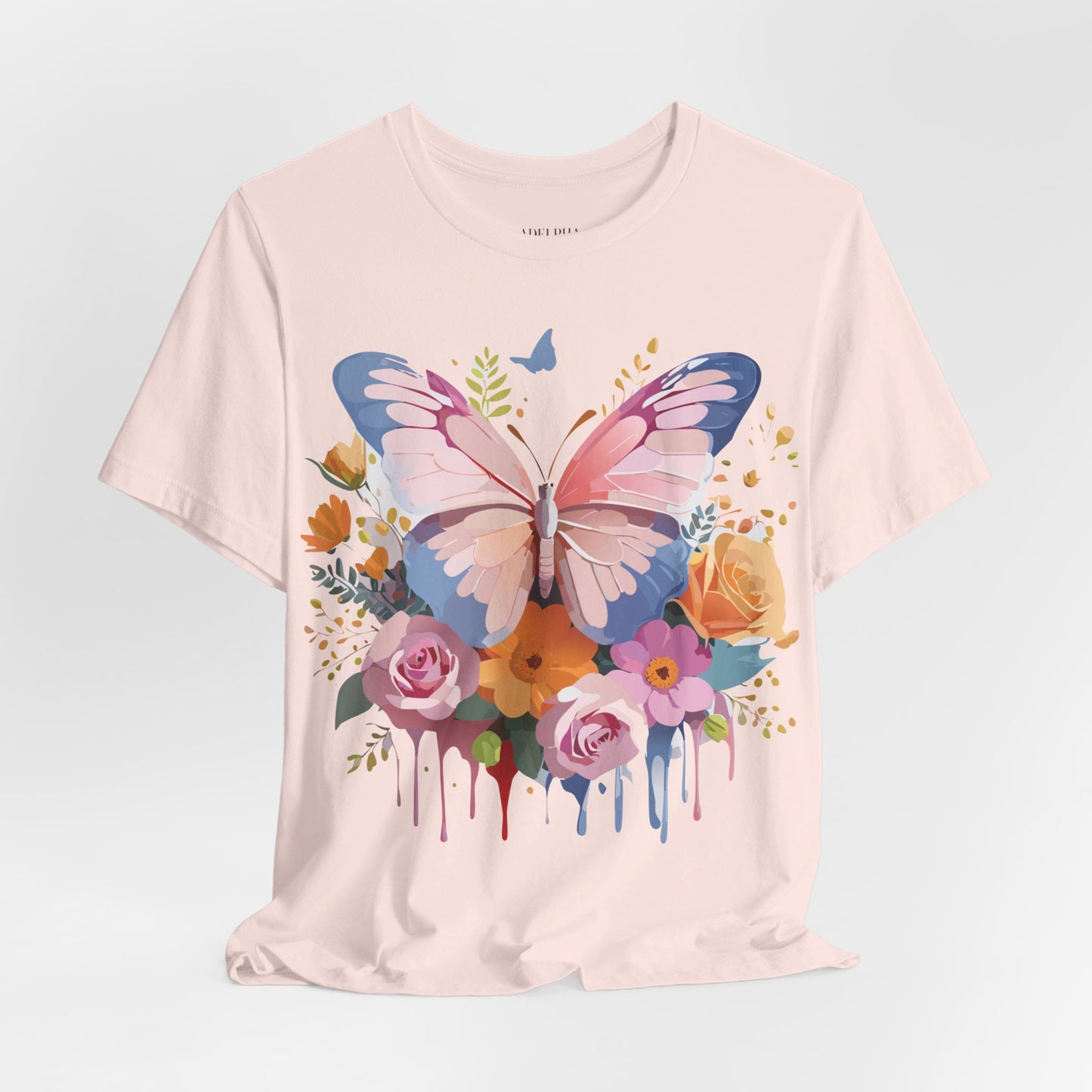 T-shirt en coton naturel avec papillon