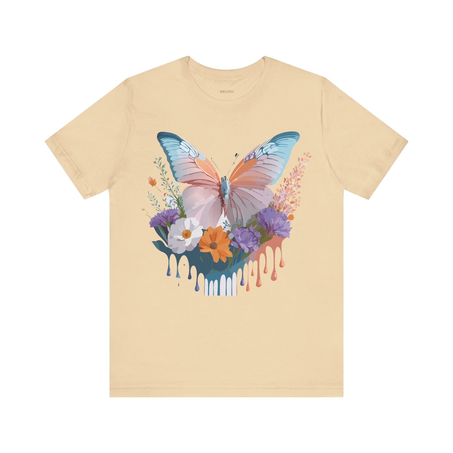 T-shirt en coton naturel avec papillon