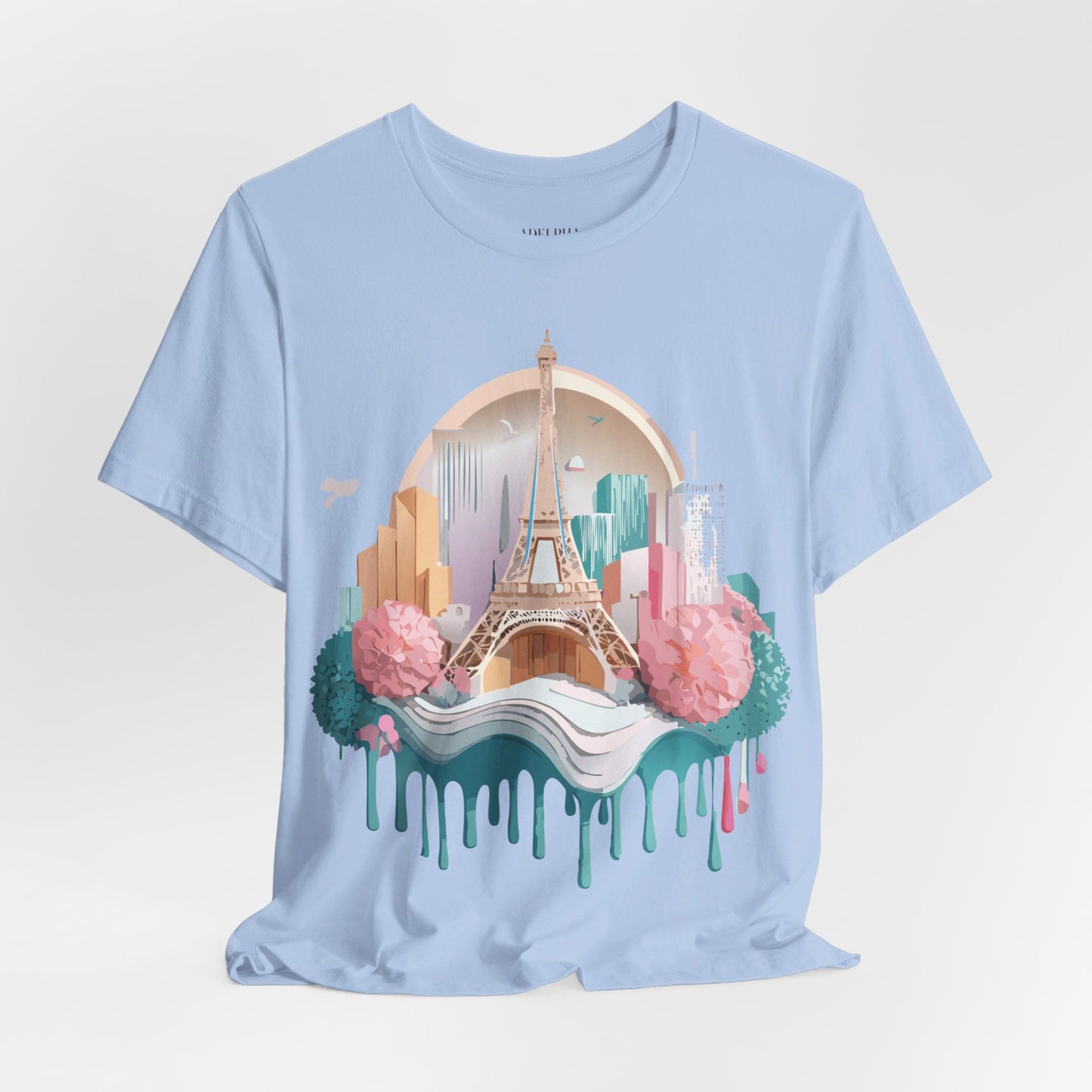 Natural Cotton Tee Shirt - Beautiful Places Collection - Paris