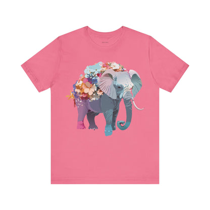 Natural Cotton Tee Shirt with Elephant Printify