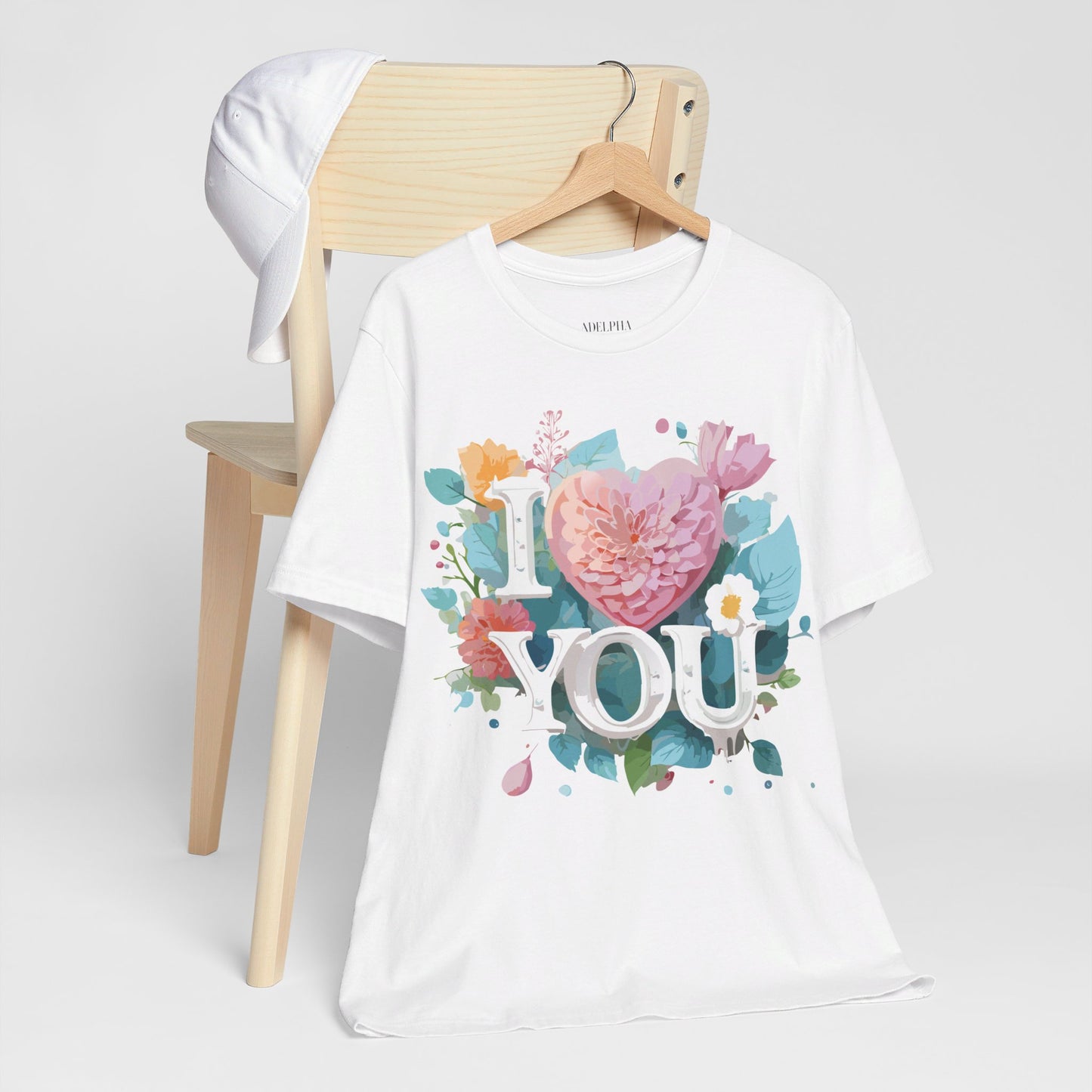 T-Shirt aus natürlicher Baumwolle – Love Story-Kollektion