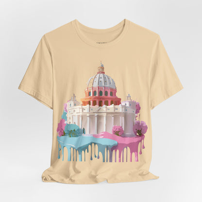 Natural Cotton Tee Shirt - Beautiful Places Collection - Rome Printify