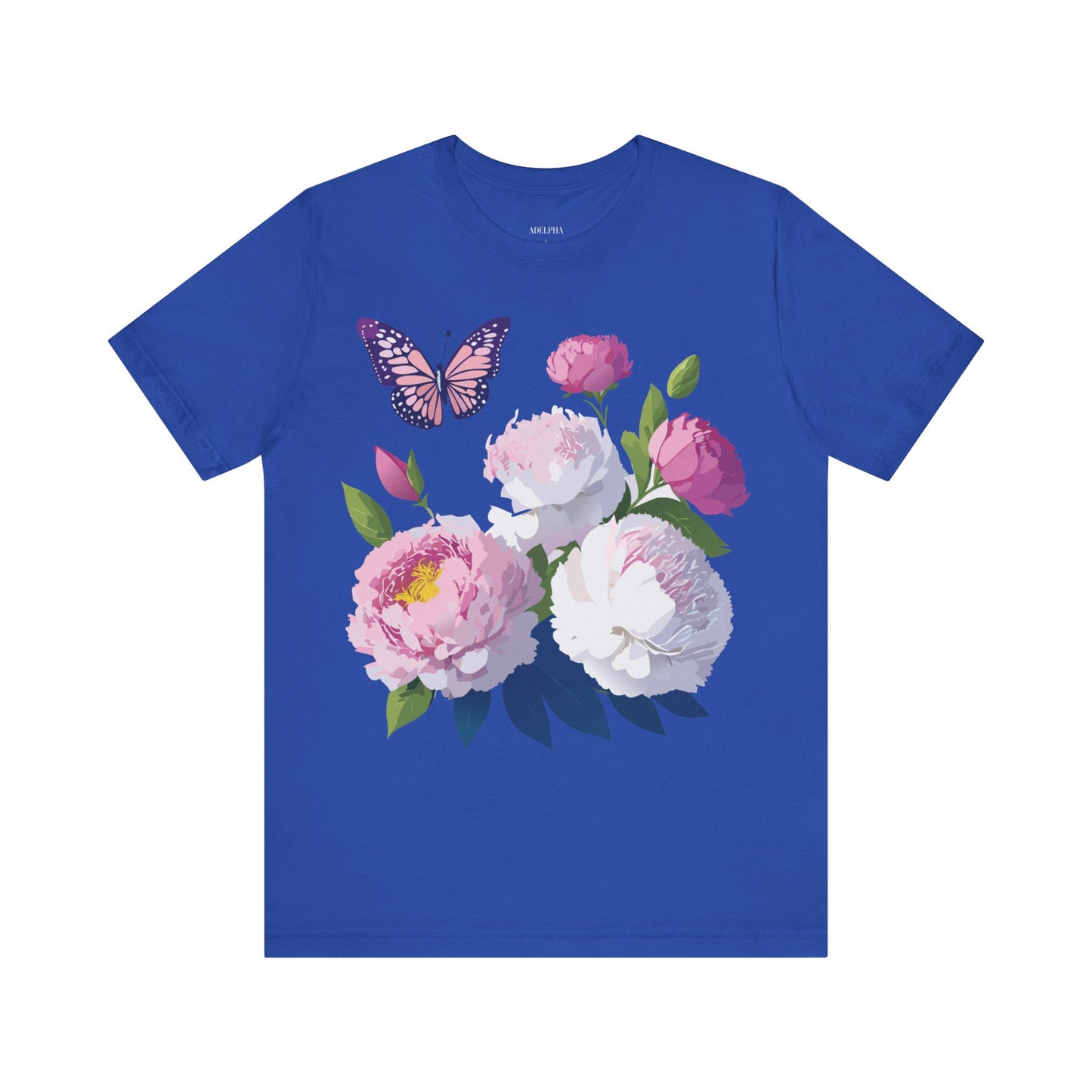 T-shirt en coton naturel avec fleurs