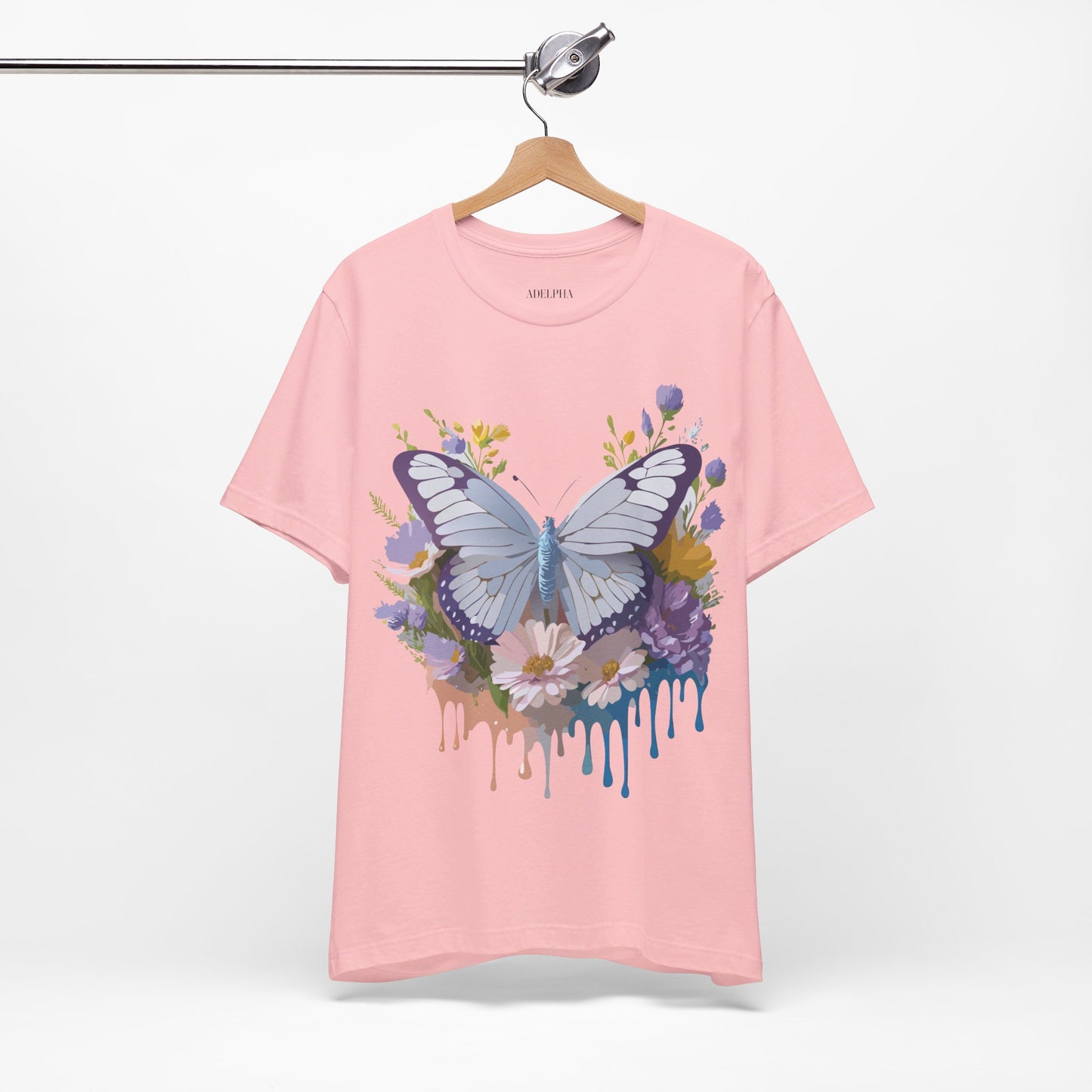 T-shirt en coton naturel avec papillon