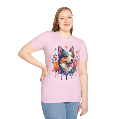 Animal Print Dog Shirt Unisex Softstyle Cotton Tee For Pet Lovers