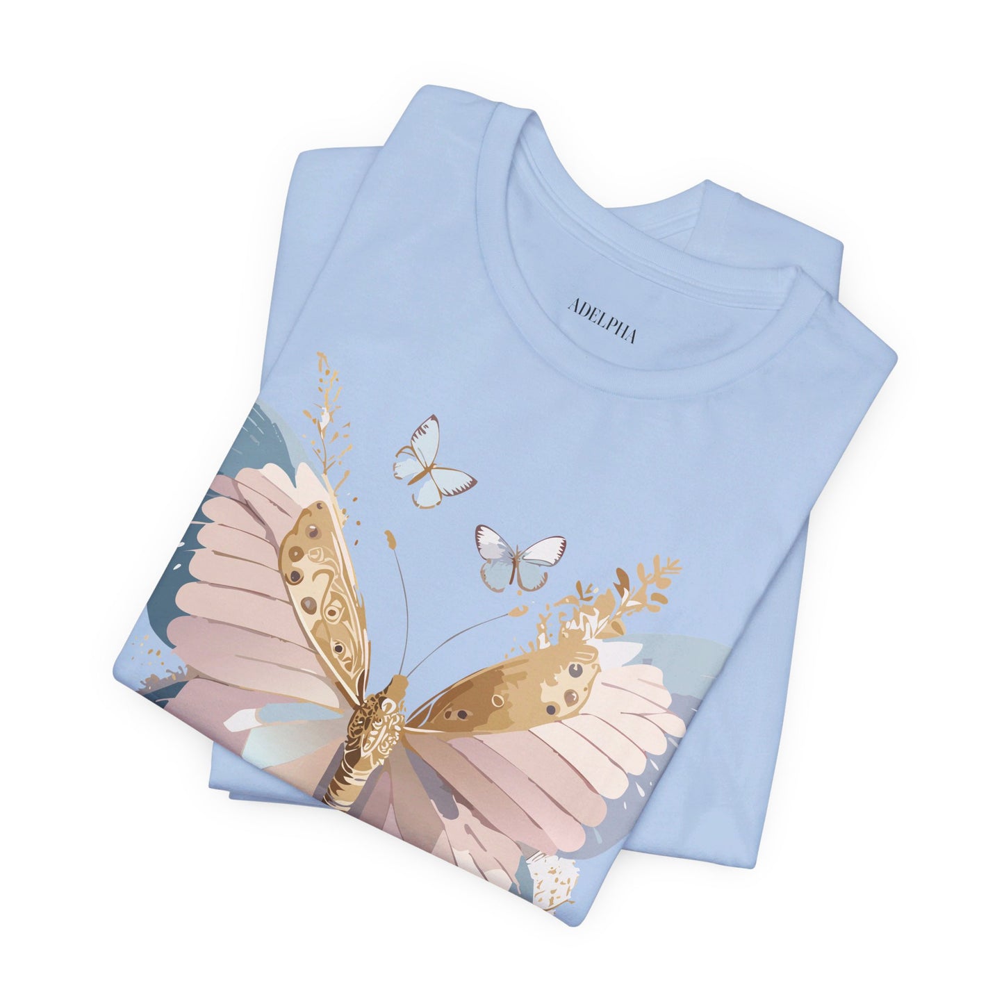 T-shirt en coton naturel avec papillon