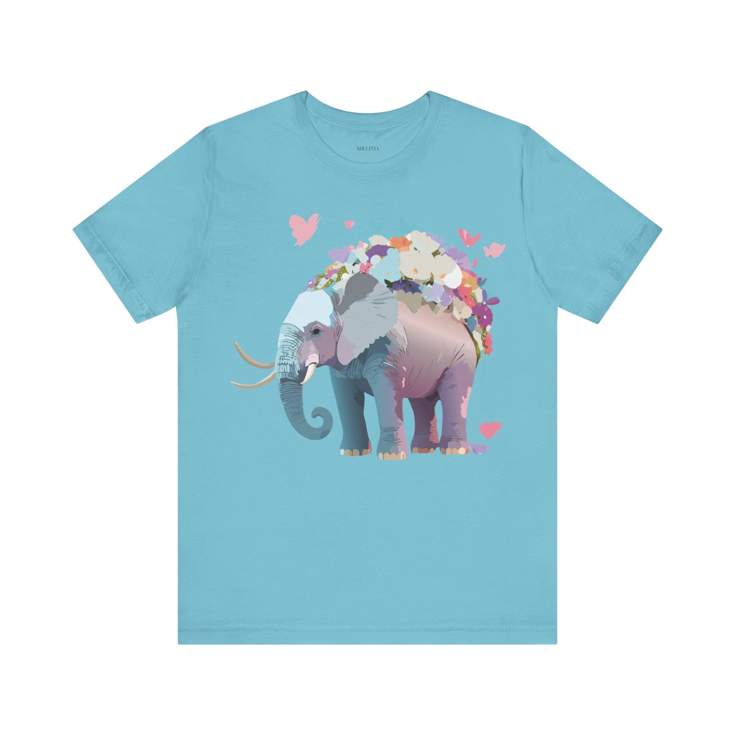 T-shirt en coton naturel avec motif éléphant