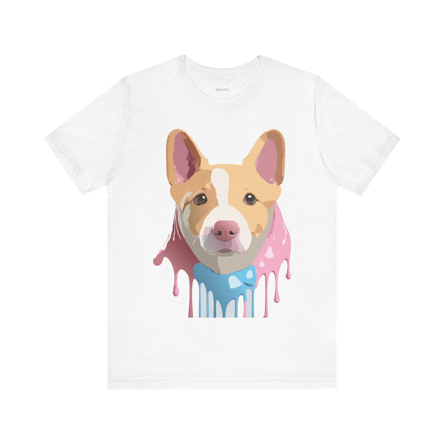 Natural Cotton Tee Shirt with Dog