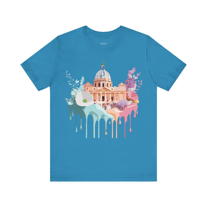 Natural Cotton Tee Shirt - Beautiful Places Collection - Rome Printify