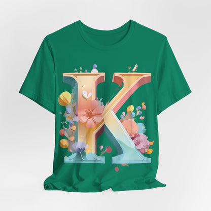 Natural Cotton Tee Shirt - Letters Collection - K Printify
