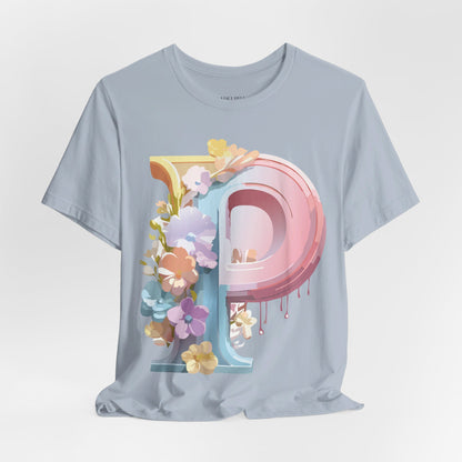Natural Cotton Tee Shirt - Letters Collection - P Printify