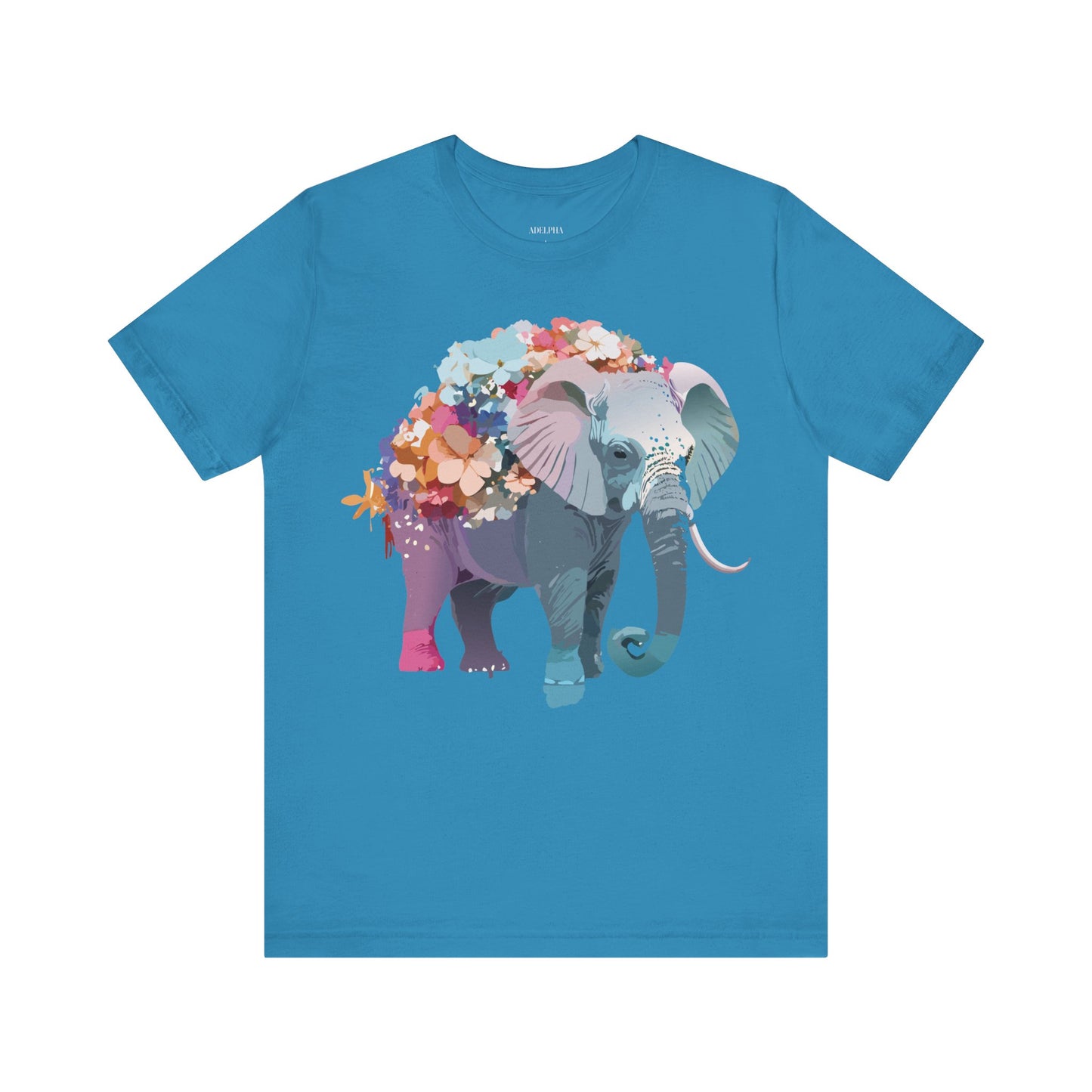 Natural Cotton Tee Shirt with Elephant