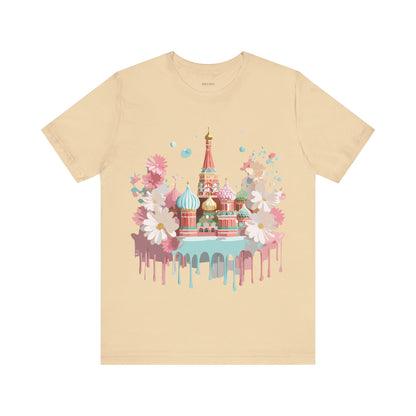 Natural Cotton Tee Shirt - Beautiful Places Collection - Moscow Printify