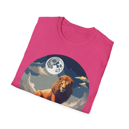 Lion Shirt Unisex Animal Tee Softstyle 64000 100 Percent Ring-Spun Cotton