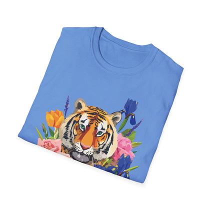 Tiger Shirt Unisex Animal Tee Gildan Softstyle 64000 100 Percent Cotton