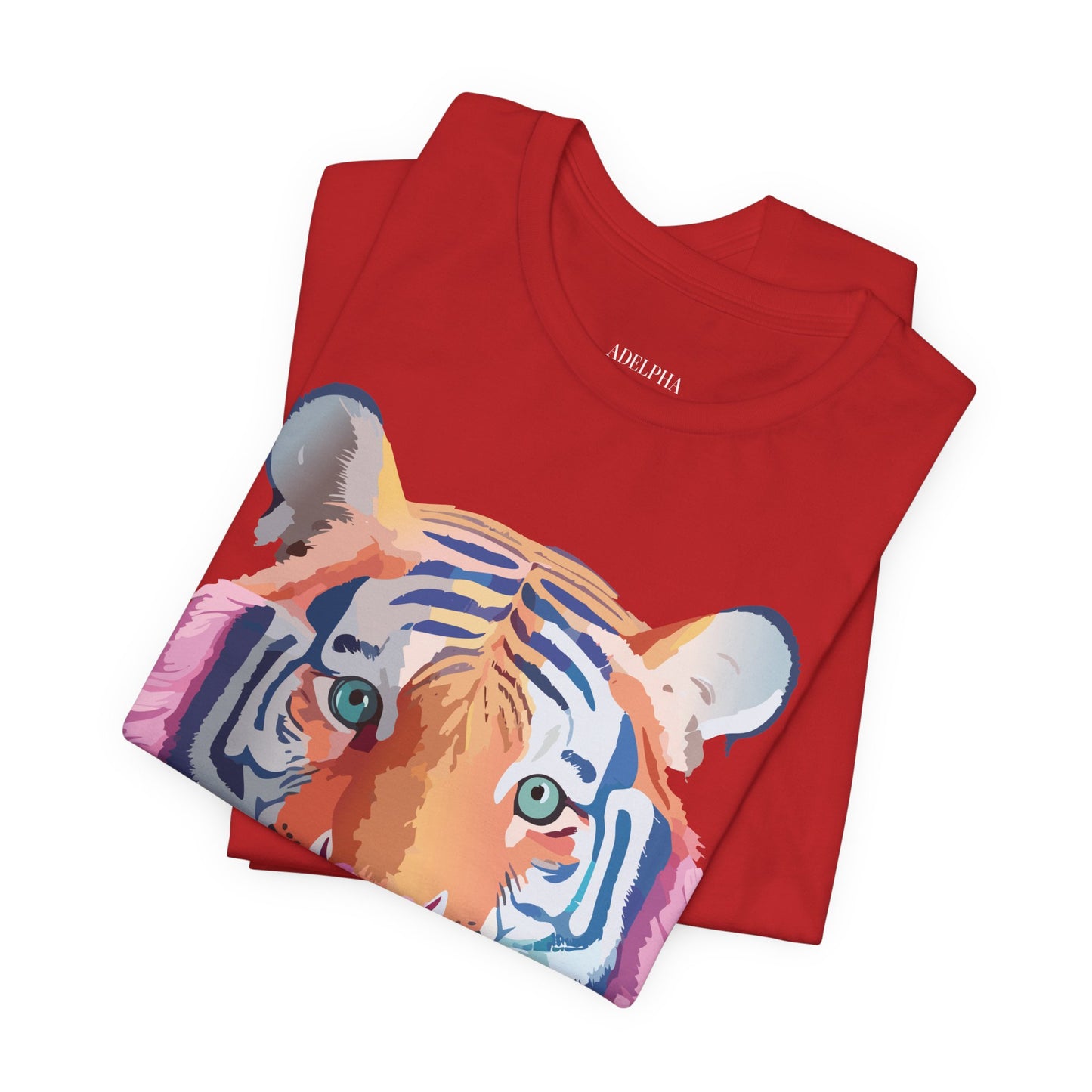 Natural Cotton Tee Shirt with Tiger