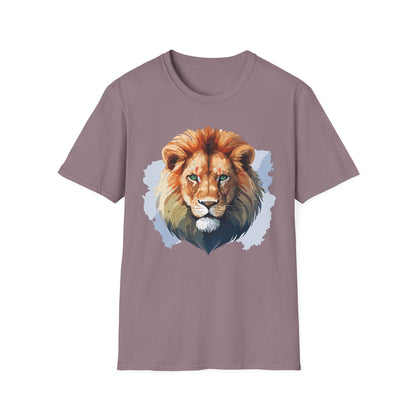 Lion Shirt Unisex Animal Tee Softstyle Gildan 64000 100 Percent Ring Spun Cotton