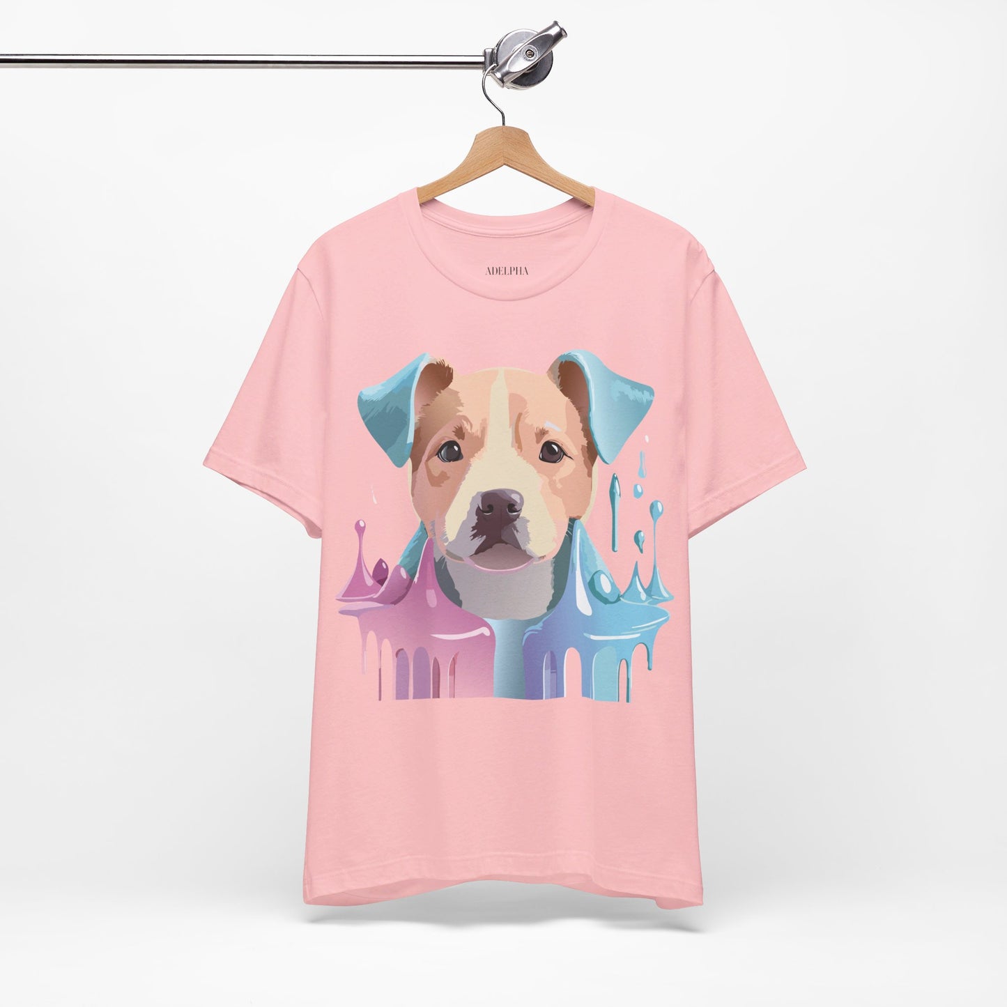 Natural Cotton Tee Shirt with Dog