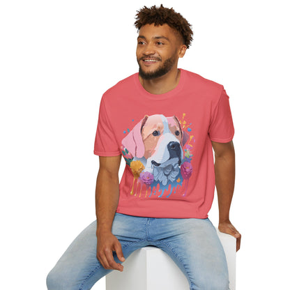 Dog Shirt Unisex Softstyle Cotton Tee 64000 Graphic Animal Print