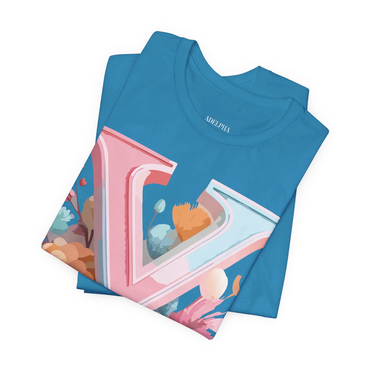 Natural Cotton Tee Shirt - Letters Collection - Y