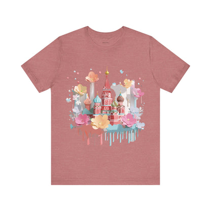 Natural Cotton Tee Shirt - Beautiful Places Collection - Moscow Printify