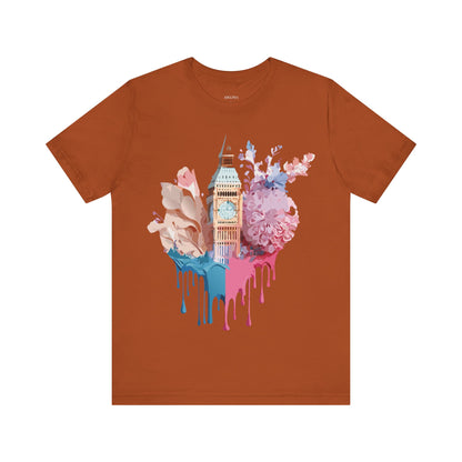 Natural Cotton Tee Shirt - Beautiful Places Collection - London Printify
