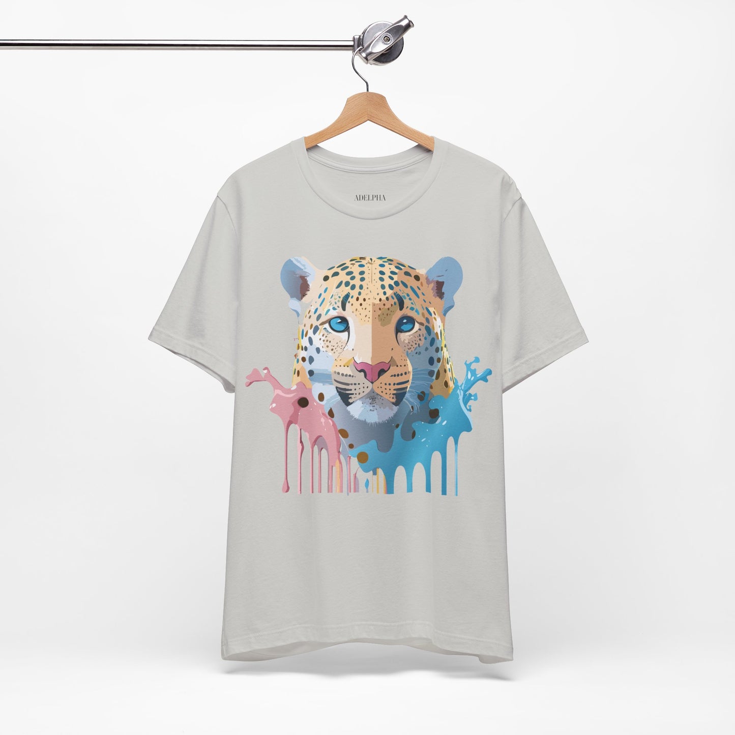 Natural Cotton Tee Shirt with Cheetah