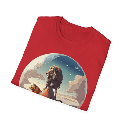 Lion Graphic T Shirt Unisex Softstyle 64000 Gildan 100 Percent Cotton Tee