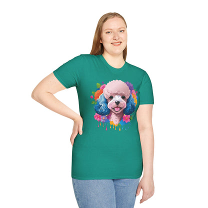 Unisex Dog Shirt Softstyle Tee 100 Percent Cotton Animal Print