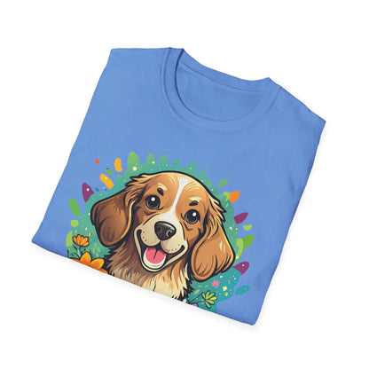 Dog Lover Unisex Animal Print T Shirt Cotton Tee Gildan Softstyle 64000