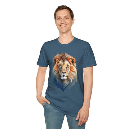 Gildan Softstyle Lion Print T Shirt Floral Tee For Unisex Everyday Comfort