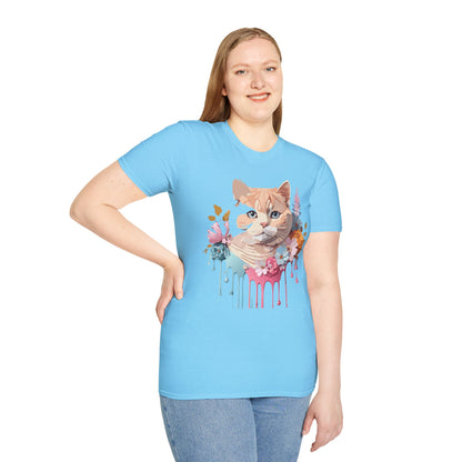 Cat Shirt Unisex Kitten Tee Softstyle Gildan 64000 Cotton Tee