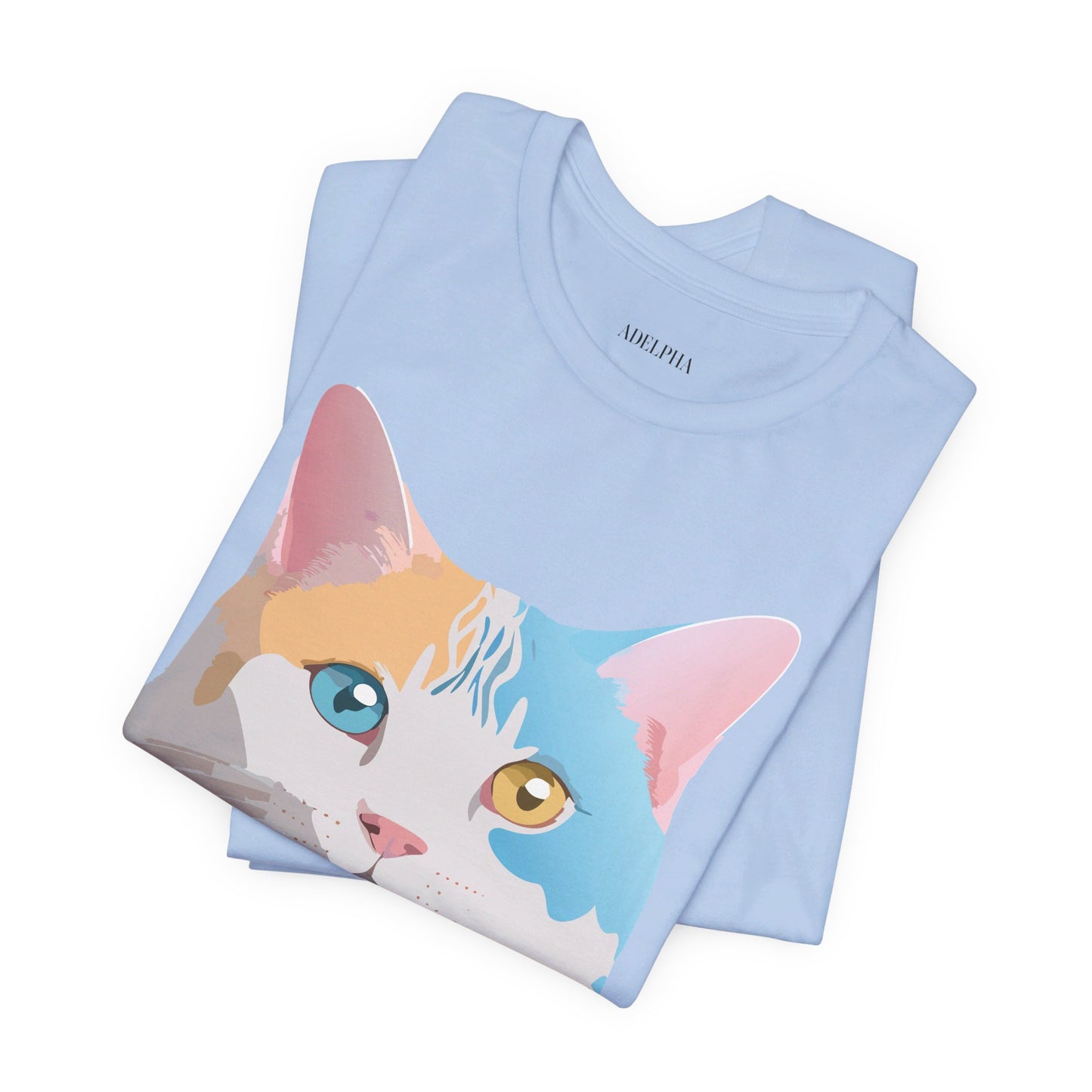 T-shirt en coton naturel avec chat