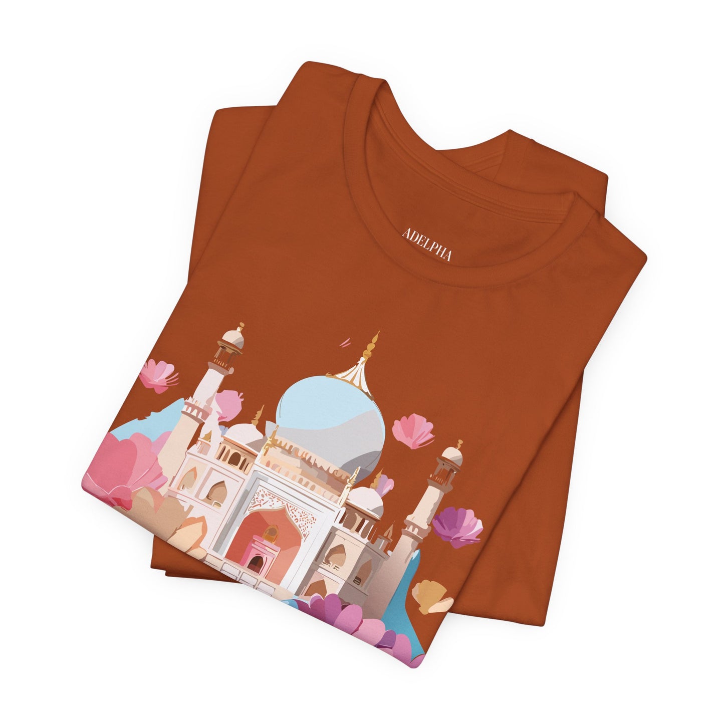 Natural Cotton Tee Shirt - Taj Mahal, India