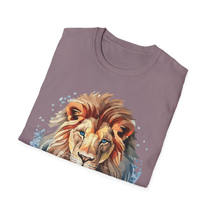 Unisex Lion Shirt Gildan Softstyle 64000 Tee 100 Percent Ring Spun Cotton