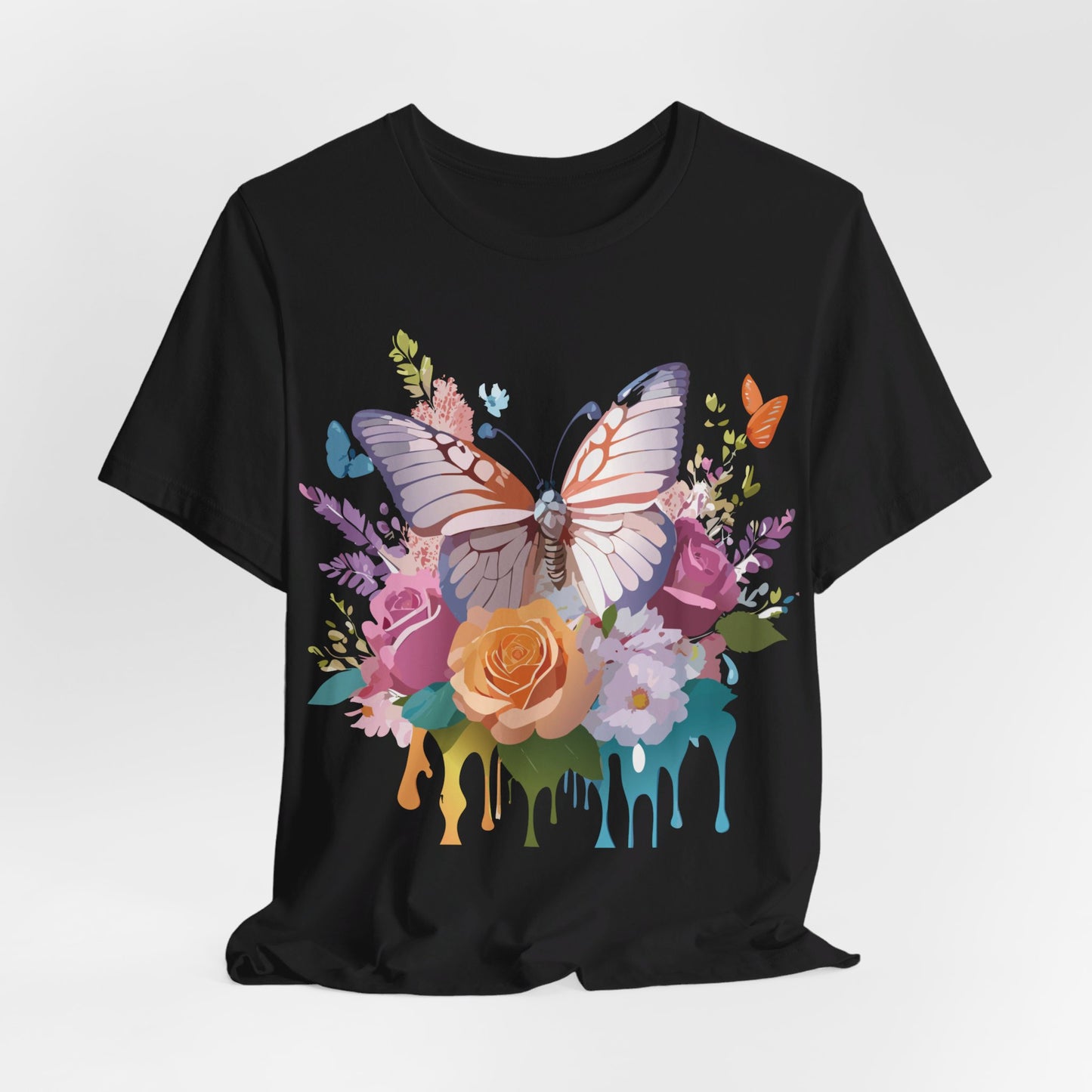 T-shirt en coton naturel avec papillon