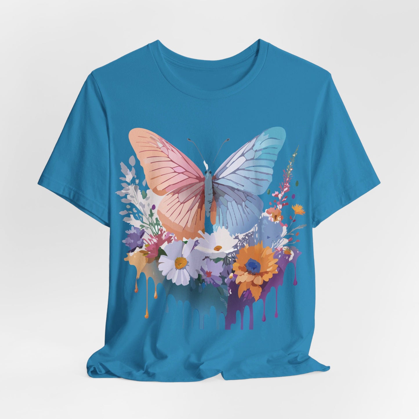 T-Shirt aus natürlicher Baumwolle mit Schmetterling