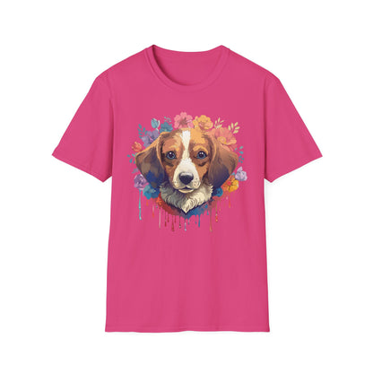 Unisex Dog Shirt Animal Print Tee Gildan Softstyle 64000 Cotton