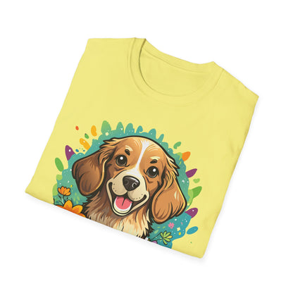 Dog Lover Unisex Animal Print T Shirt Cotton Tee Gildan Softstyle 64000