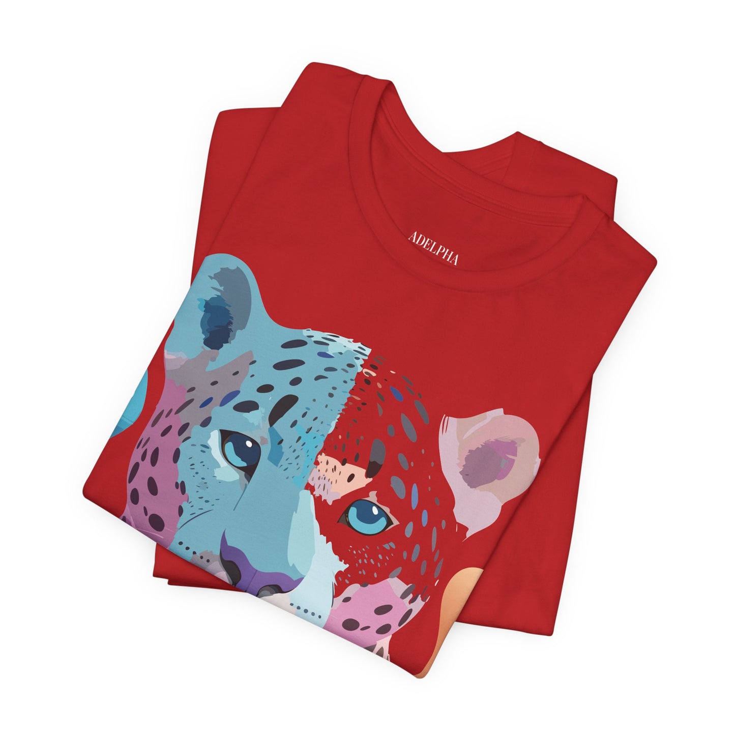 Natural Cotton Tee Shirt with Cheetah